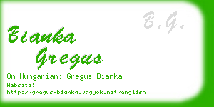 bianka gregus business card